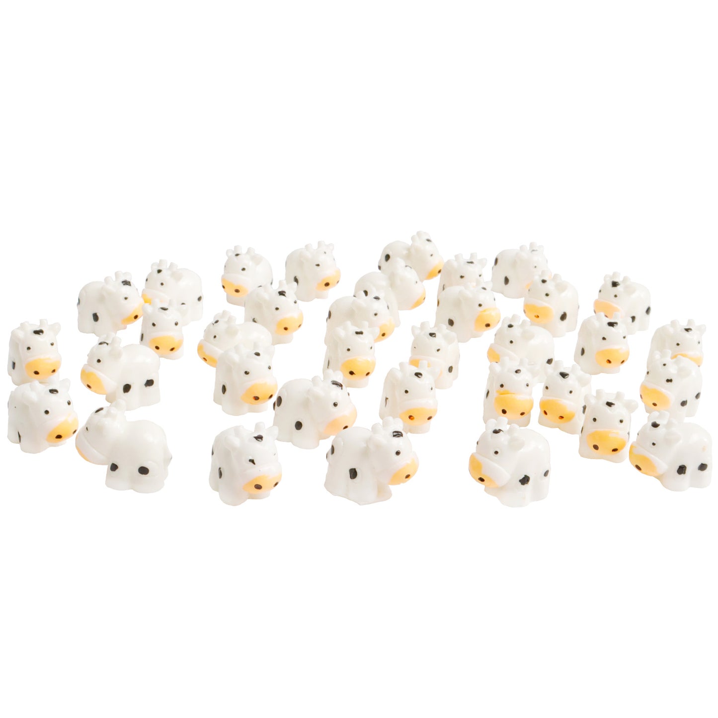 pamonrueer 35 Pcs Mini Cow Figurines Resin Cow Miniature Animals Figurines Fairy Garden Miniature Moss Landscape DIY Crafts