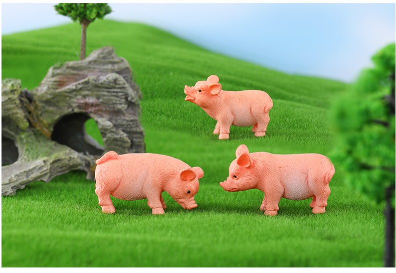 pamonrueer 15 Pcs Farm Pig Animals Figurine Realistic Pig Set Figure Plastic Farm Animal Model for Cake Topper Table Decoration Party Favor Birthday Gifts