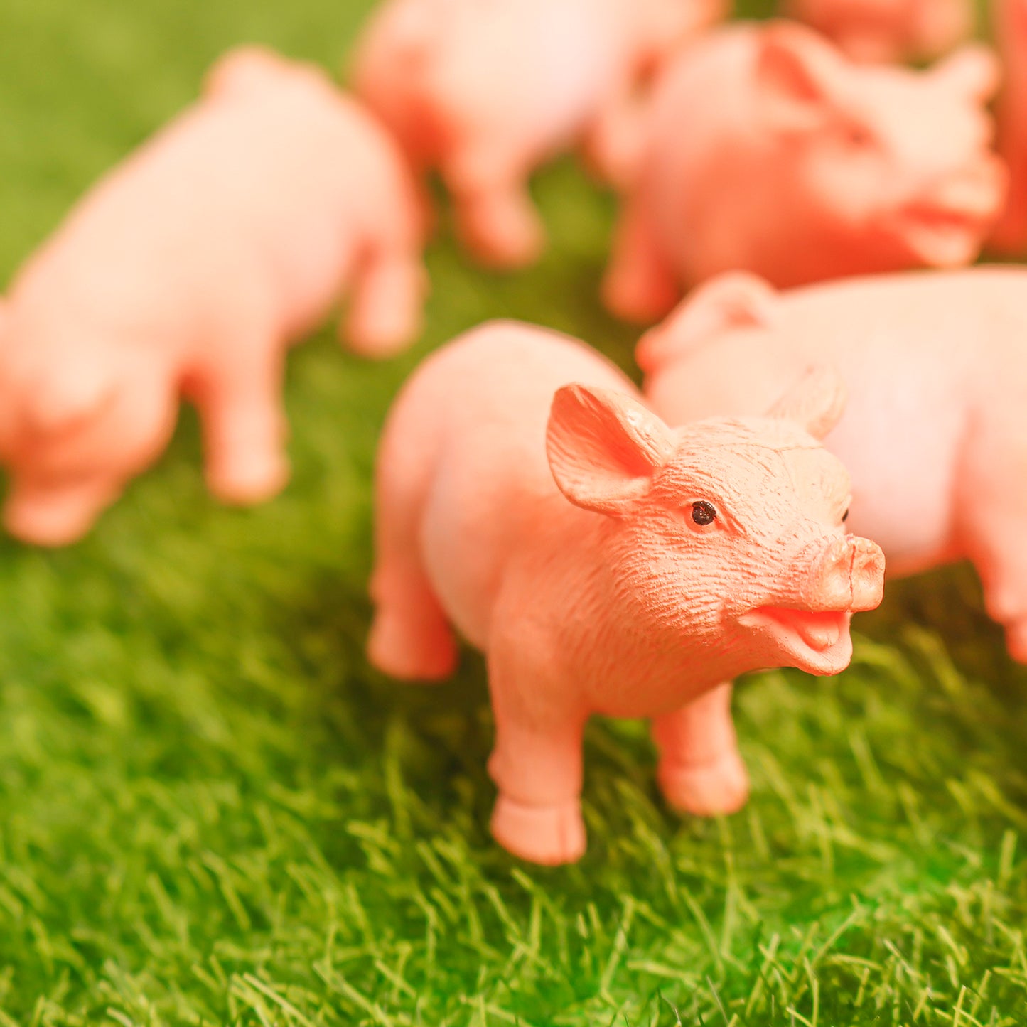 pamonrueer 15 Pcs Farm Pig Animals Figurine Realistic Pig Set Figure Plastic Farm Animal Model for Cake Topper Table Decoration Party Favor Birthday Gifts