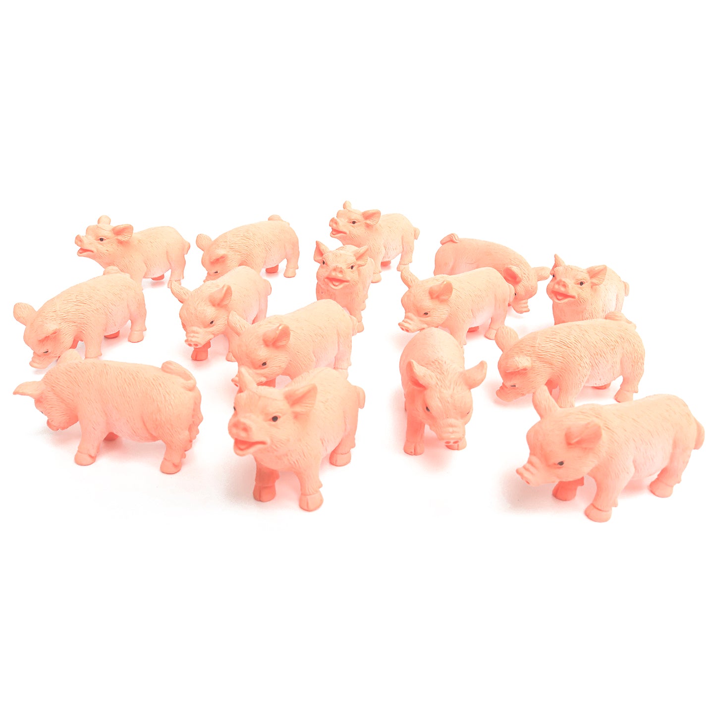 pamonrueer 15 Pcs Farm Pig Animals Figurine Realistic Pig Set Figure Plastic Farm Animal Model for Cake Topper Table Decoration Party Favor Birthday Gifts