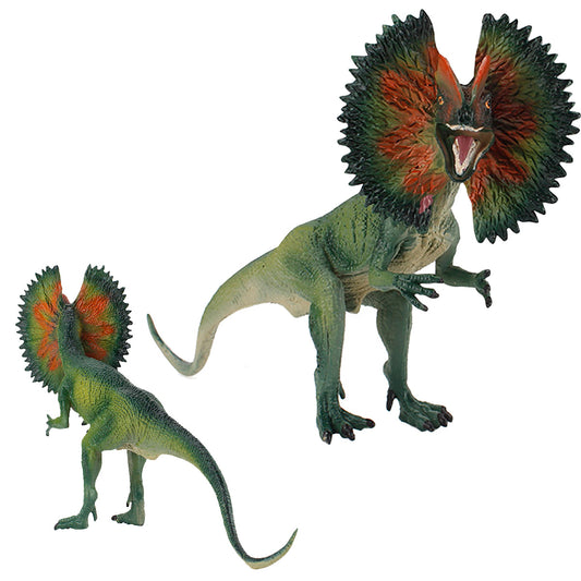 Bbiamsleep 7 Cola Sovaĝa Dilophosaurus Solida Dinosaŭro Figuro Dilophosaurus Figuro kun Movebla Buŝo